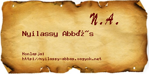Nyilassy Abbás névjegykártya